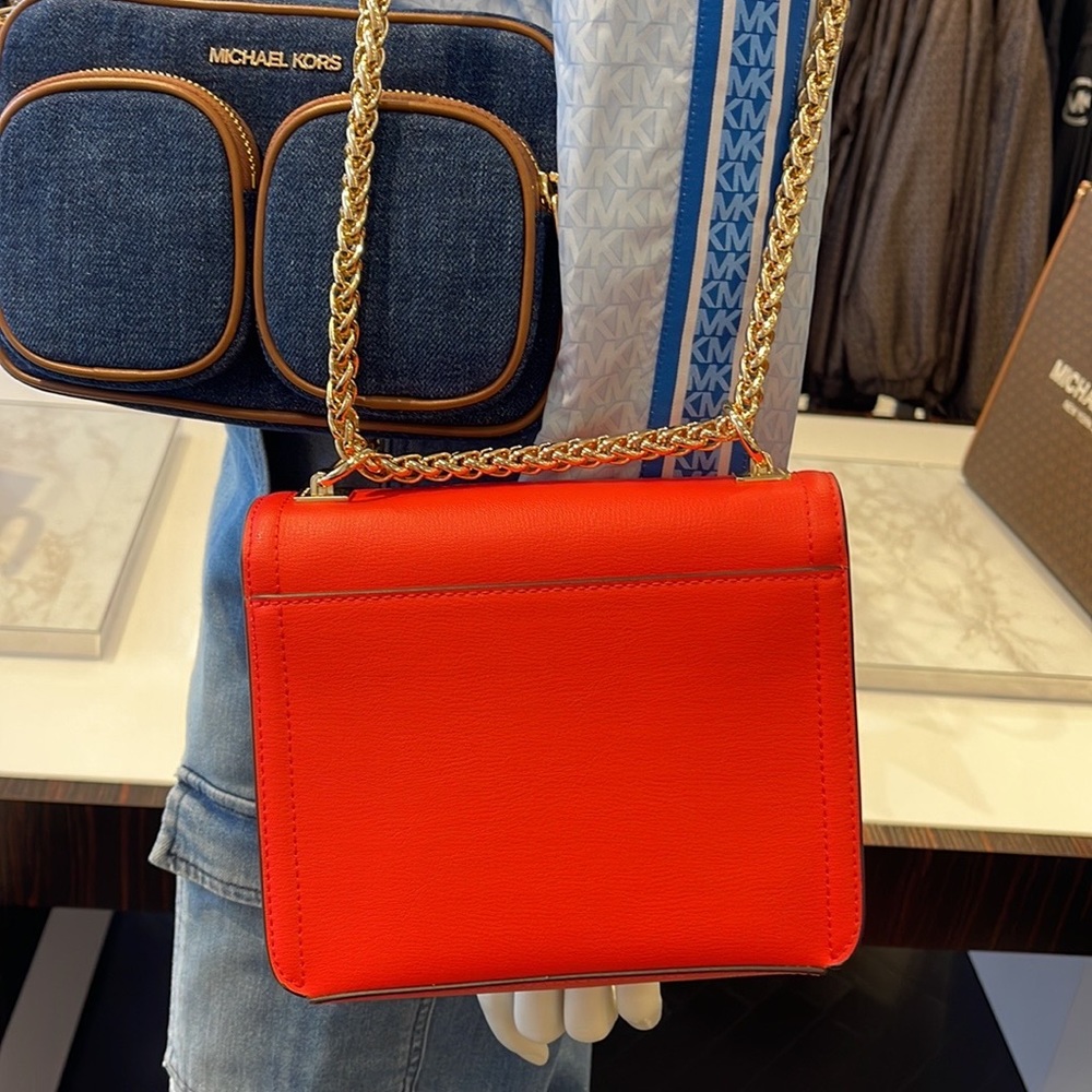 MICHAEL KORS SONIA SMALL SHOULDER XBODY Coral Reef - Picture 7 of 16